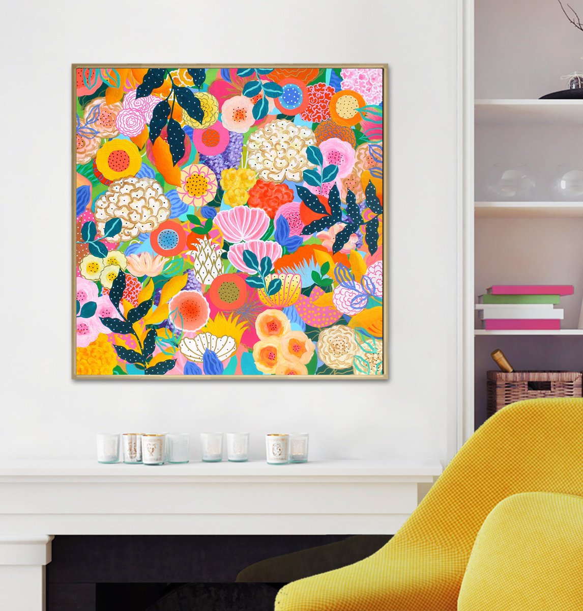 Garden Ballad In Bloom Ii By Martina Boycheva, 31 X 31, Artwork For Sale On Artfinder
