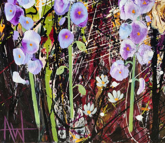 Roseberry Fields Abstract Floral Landscape