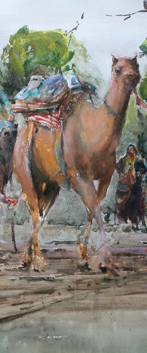 Tuareg into Desert by Maximilian Damico