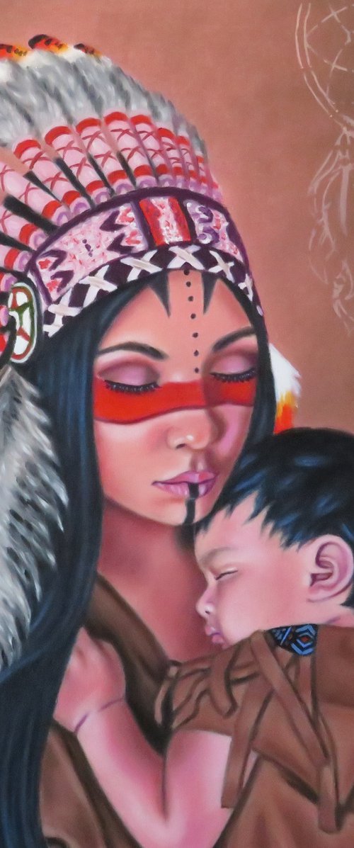 "Native American mother" by Monika Rembowska