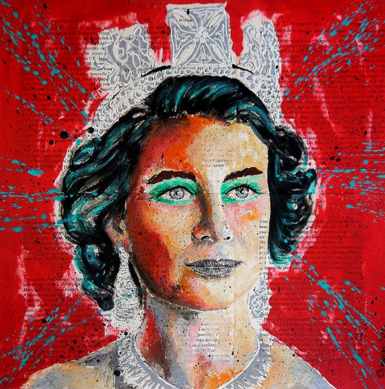 Portrait PS 152 Queen Jubilee - READY TO HANG -  HOME - Gift