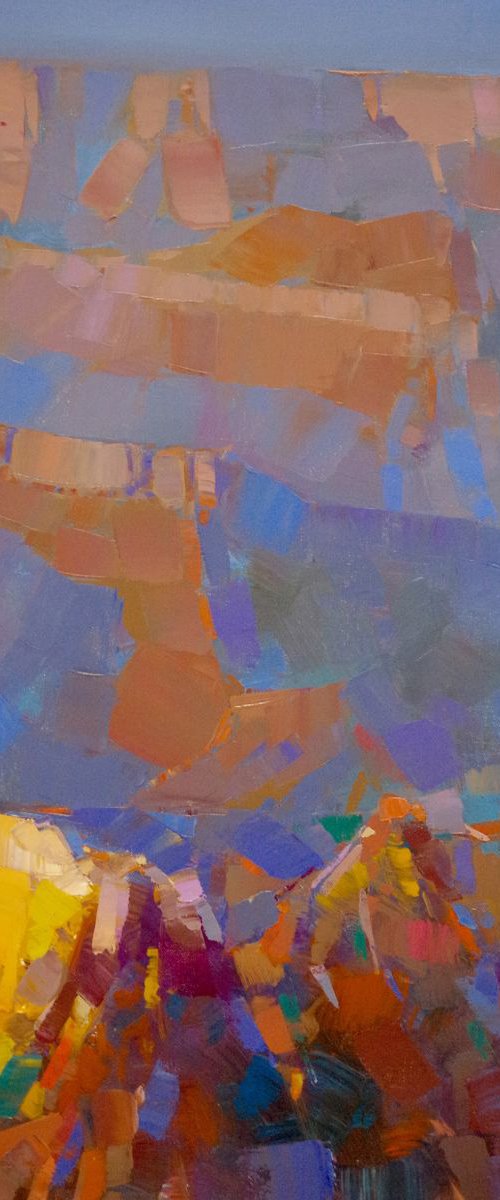 Grand Canyon, Landscape oil painting, palette knife art One of a kind, Signed, Hand Painted by Vahe Yeremyan