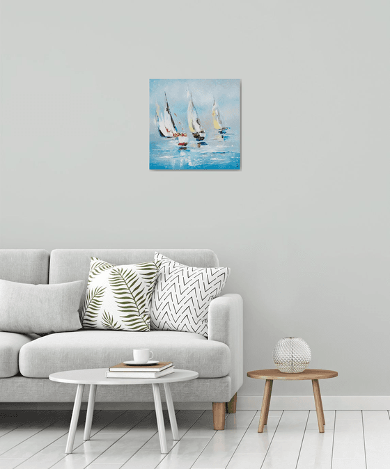 Sailing(framed 22,5"x22,5")