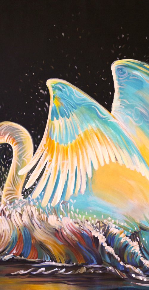 Magical bird |Swan | Flight by Trayko Popov