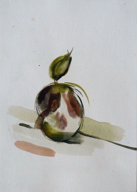 Still Life #6: Apple, 21x29 cm