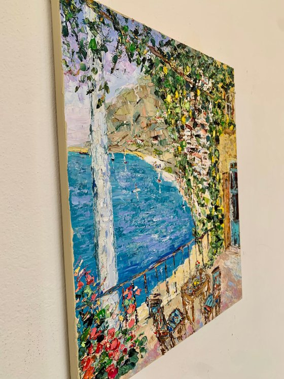 Blooming terrace in Amalfi