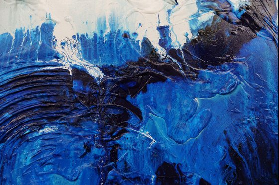 Blue Blues 120cm x 150cm Blue Abstract Art