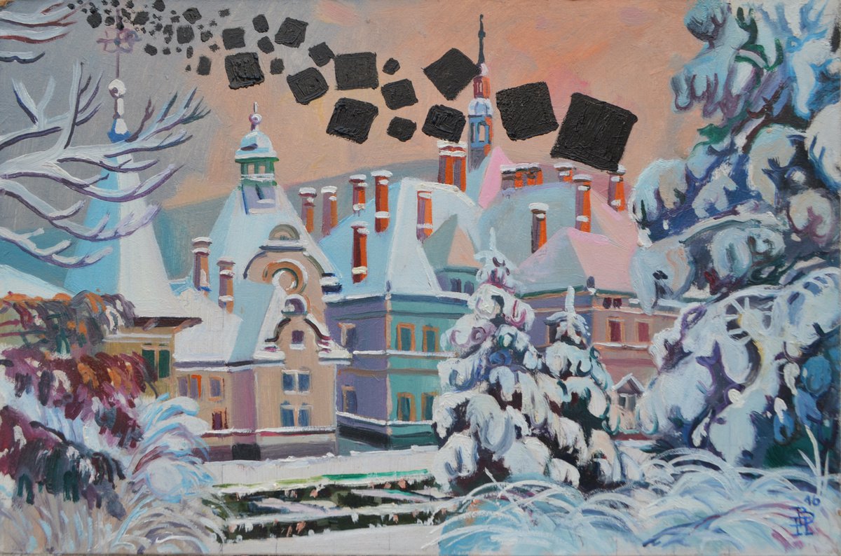 The attack of black squares on the castle of the count by Vitalii Panasiuk