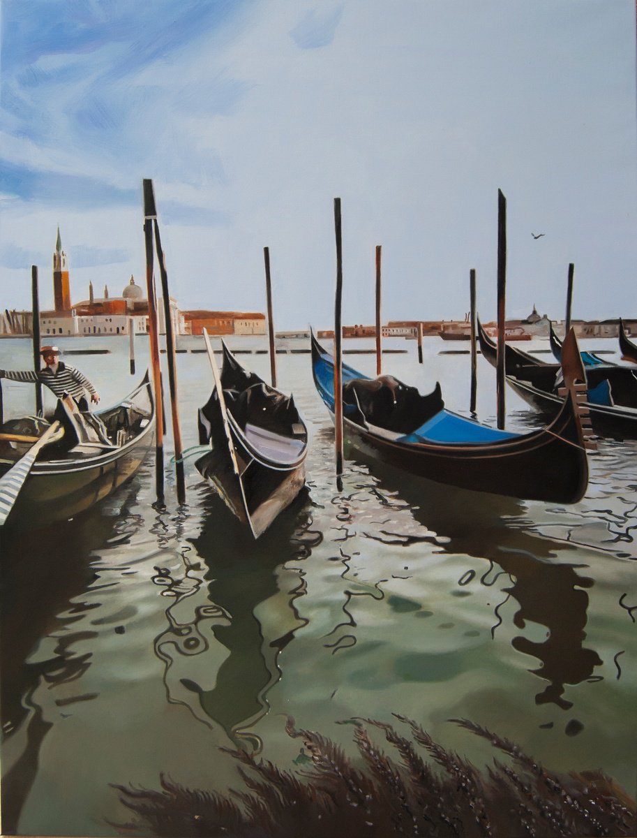 Photorealistic Oil Painting , Venice By Valeri Tsvetkov, 24 X 31, Artwork For Sale On Artfinder