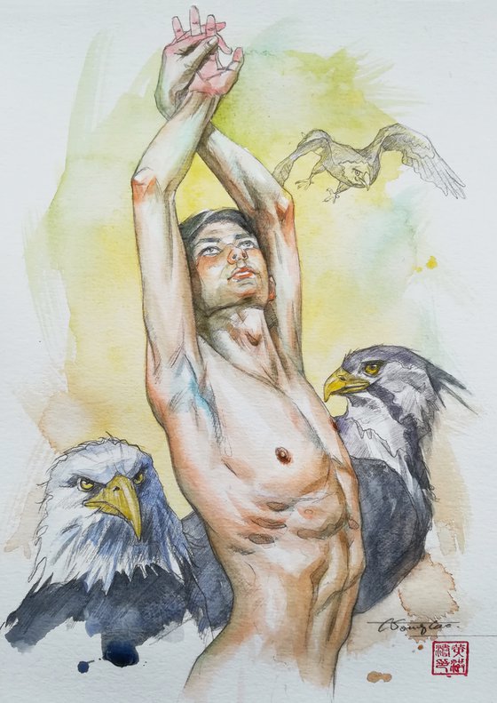 Eagle and man