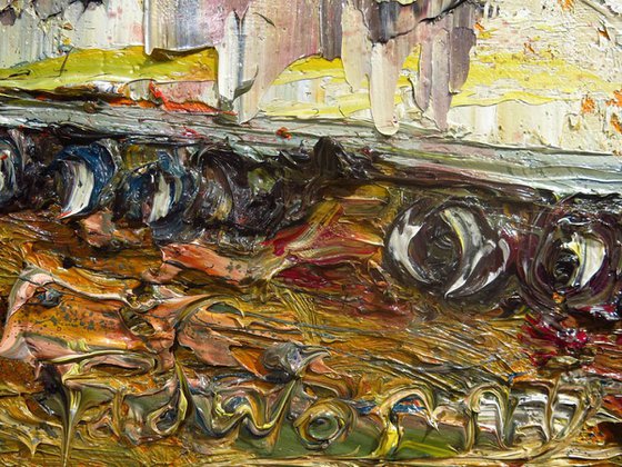 UNTITLED x1121 - Original oil painting abstract truck expressionism