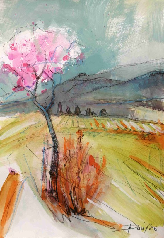 Mandelbaum im Frühling