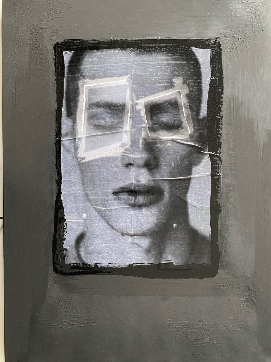 Portrait Painting By Jerome Cholet, 20 X 28, Eyes 1, Original Artwork