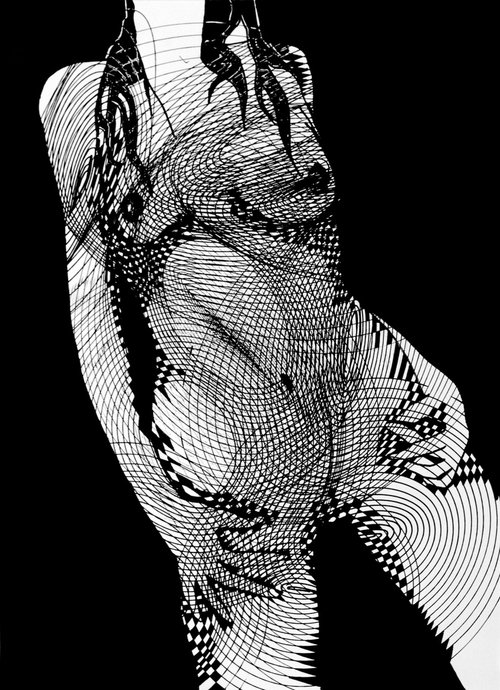 Nude Vibrations 24 - Vibrations Mixed Media Modern New Contemporary Abstract Art by Jakub DK - JAKUB D KRZEWNIAK