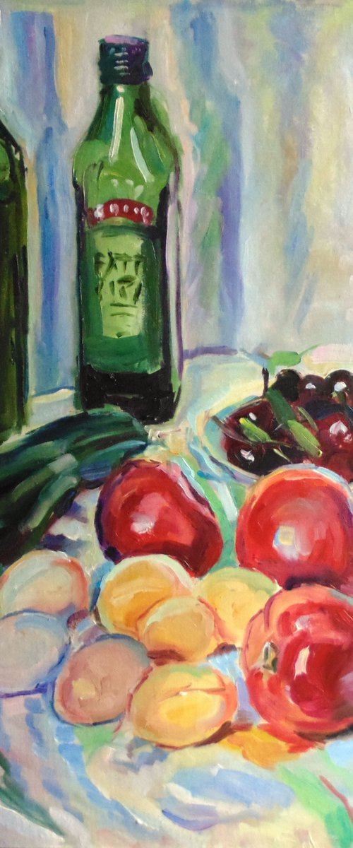 Two bottles of olive oil by Alexander Shvyrkov