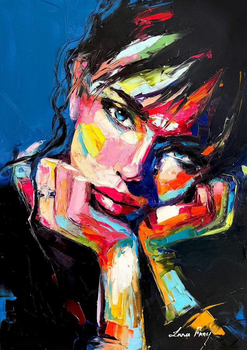 Expressive Oil Painting , The Art Of Being Close By Lana Frey, 20 X 28, Artwork For Sale On Artfinder