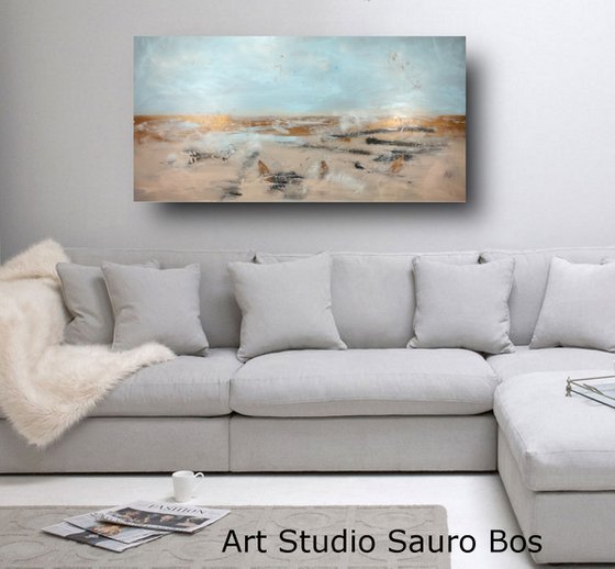 extra large abstract painting on canvas,wall art,original artwork-size-180x90-cm-title-c592
