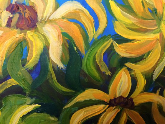 Sunflower no 1  Impressionist painting