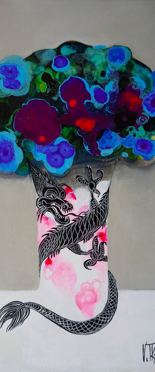 Dragon Vase by Victor Tkachenko