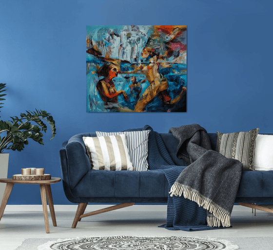 Over the blue mirror