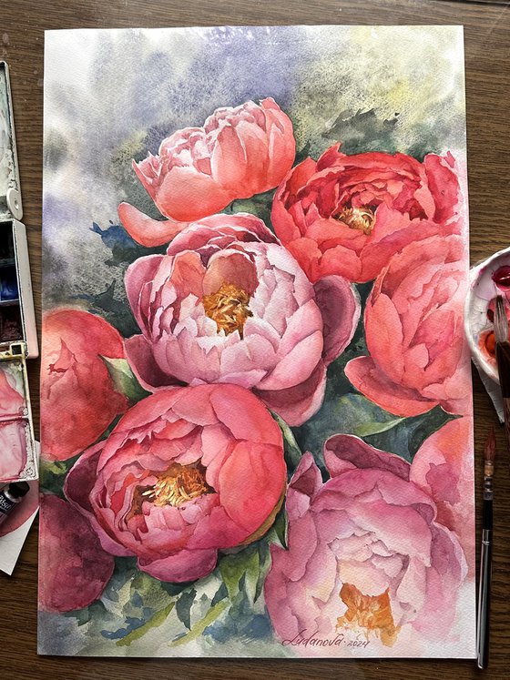 Pink peonies 2