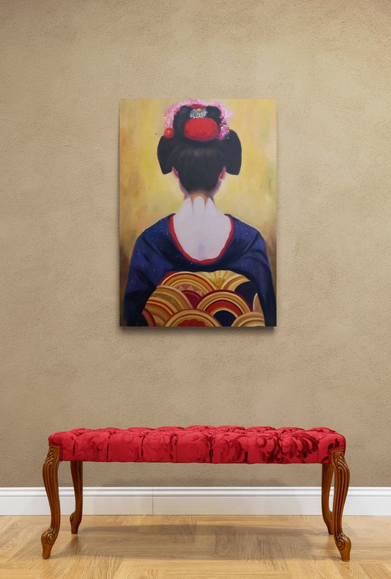 Geisha in kimono