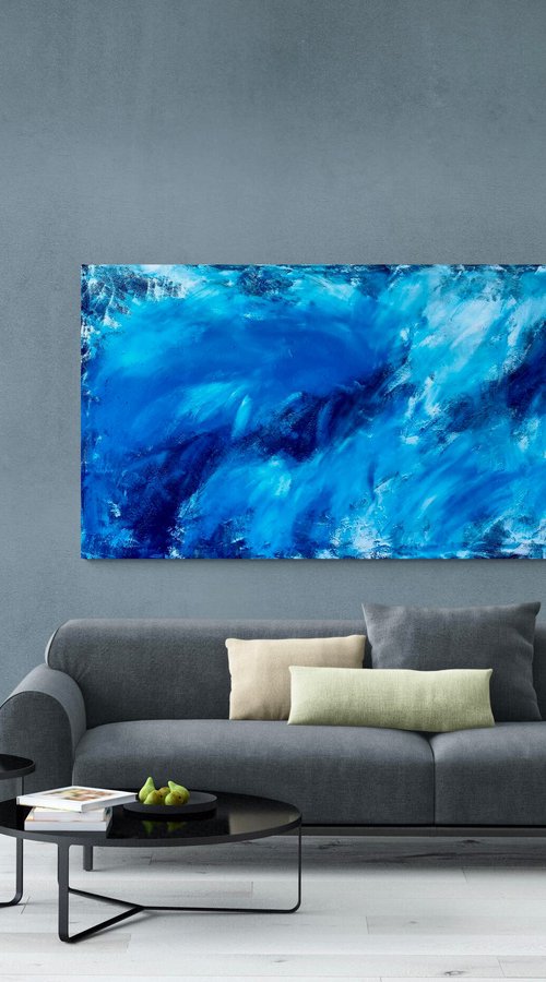 Atlantic crossing XXL No. 5221 Abstract in blue by Anita Kaufmann