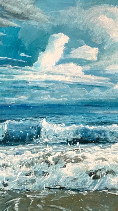 Sea Waves and Clouds by Paul Cheng