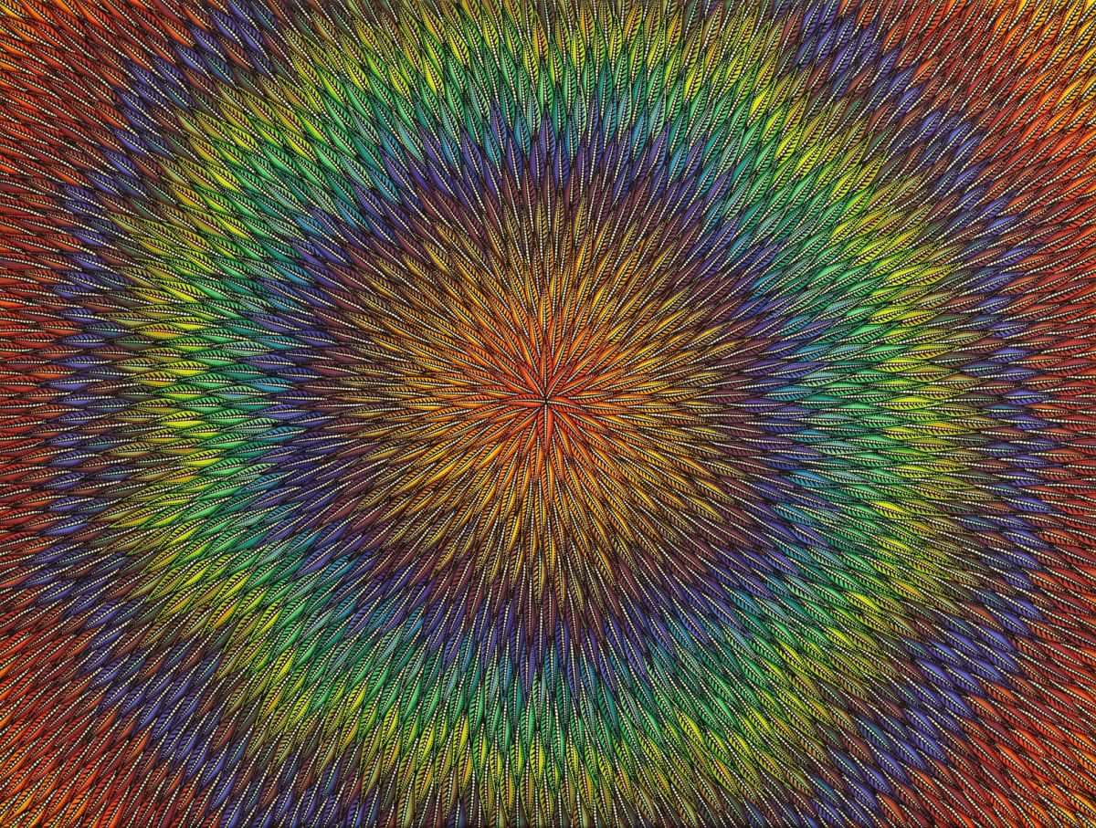 Abstract Painting By Jonathan Pradillon, 31 X 24, Refraction, Original Artwork