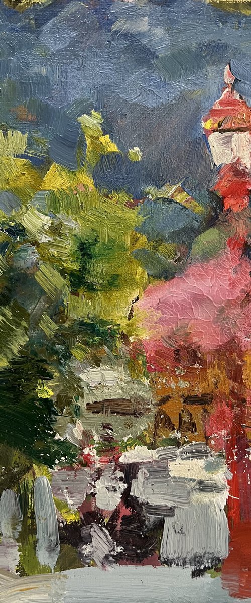 Urban plein air painting by Olga Bolgar