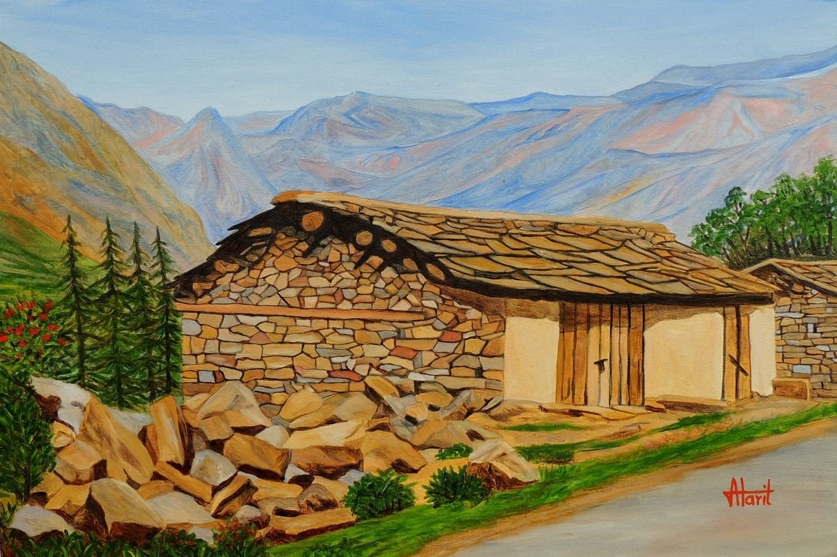 Expressive Landscape Oil Painting By Ajay Harit, 30 X 20, In Consonance With Nature, Original Artwork