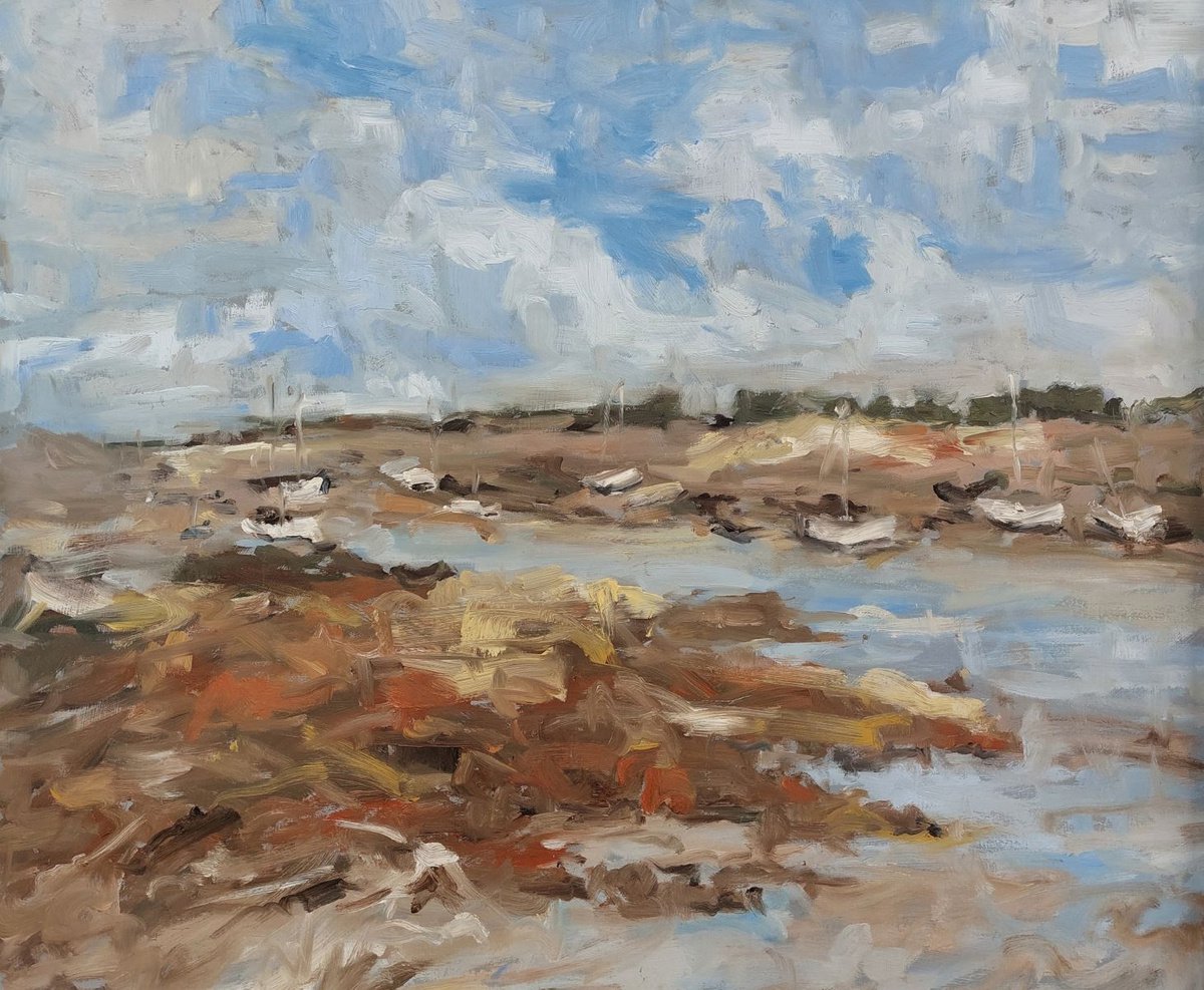 Boats On The Mud Flats by Philippa Headley