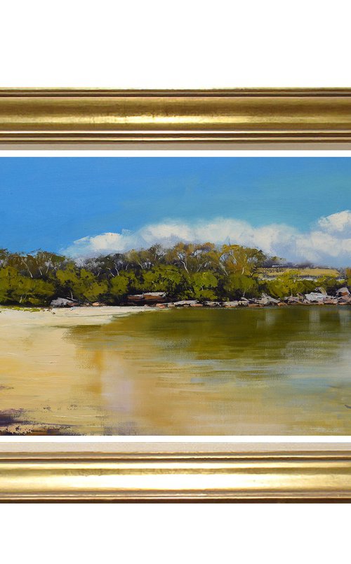 Sydney Harbour Beach Original Oil Painting by Graham Gercken
