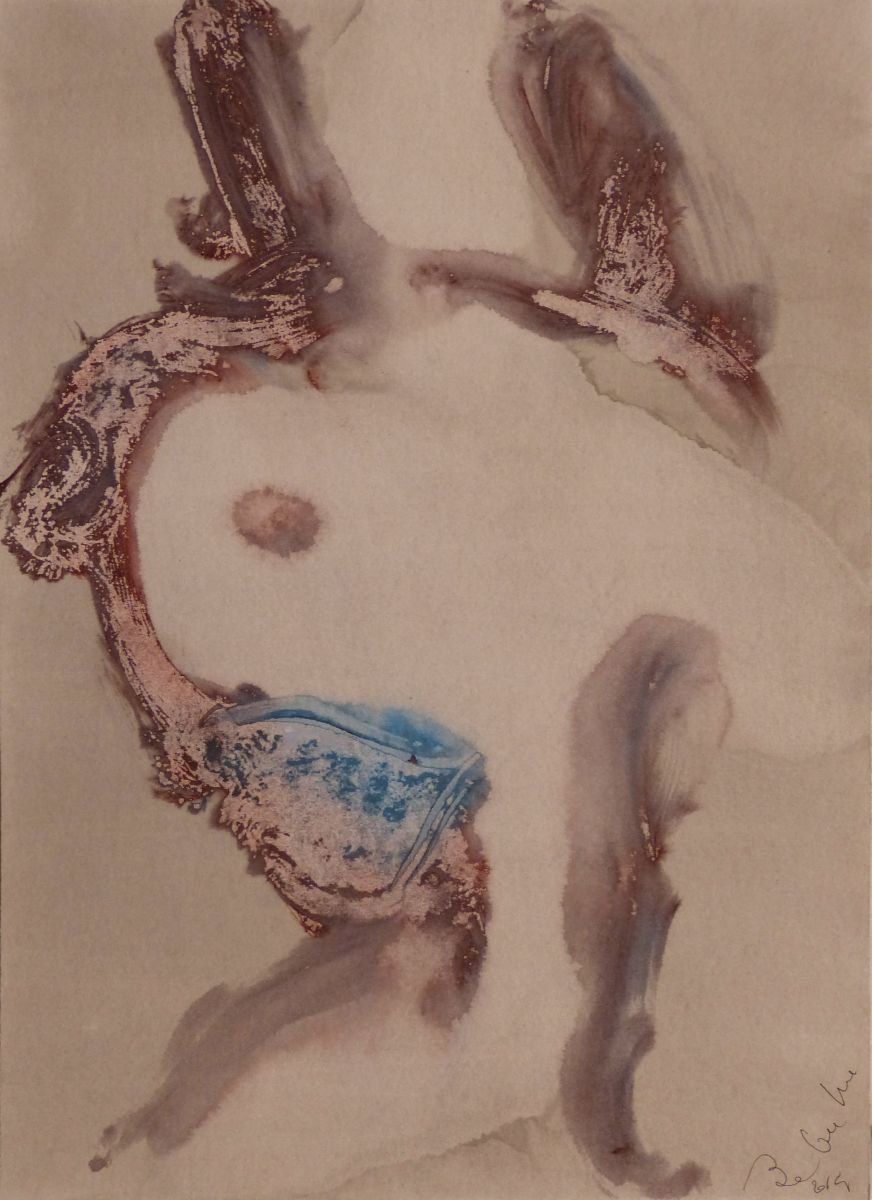 Abstract Acrylic Painting By Frederic Belaubre, 11 X 17, Prolegomena, Original Artwork