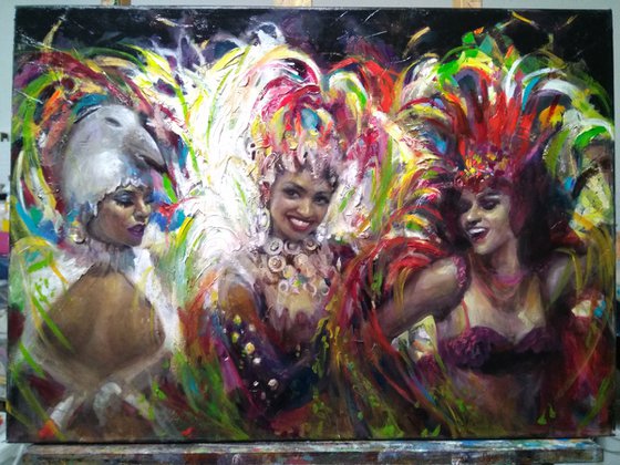 Carnival- Impasto Oil Painting