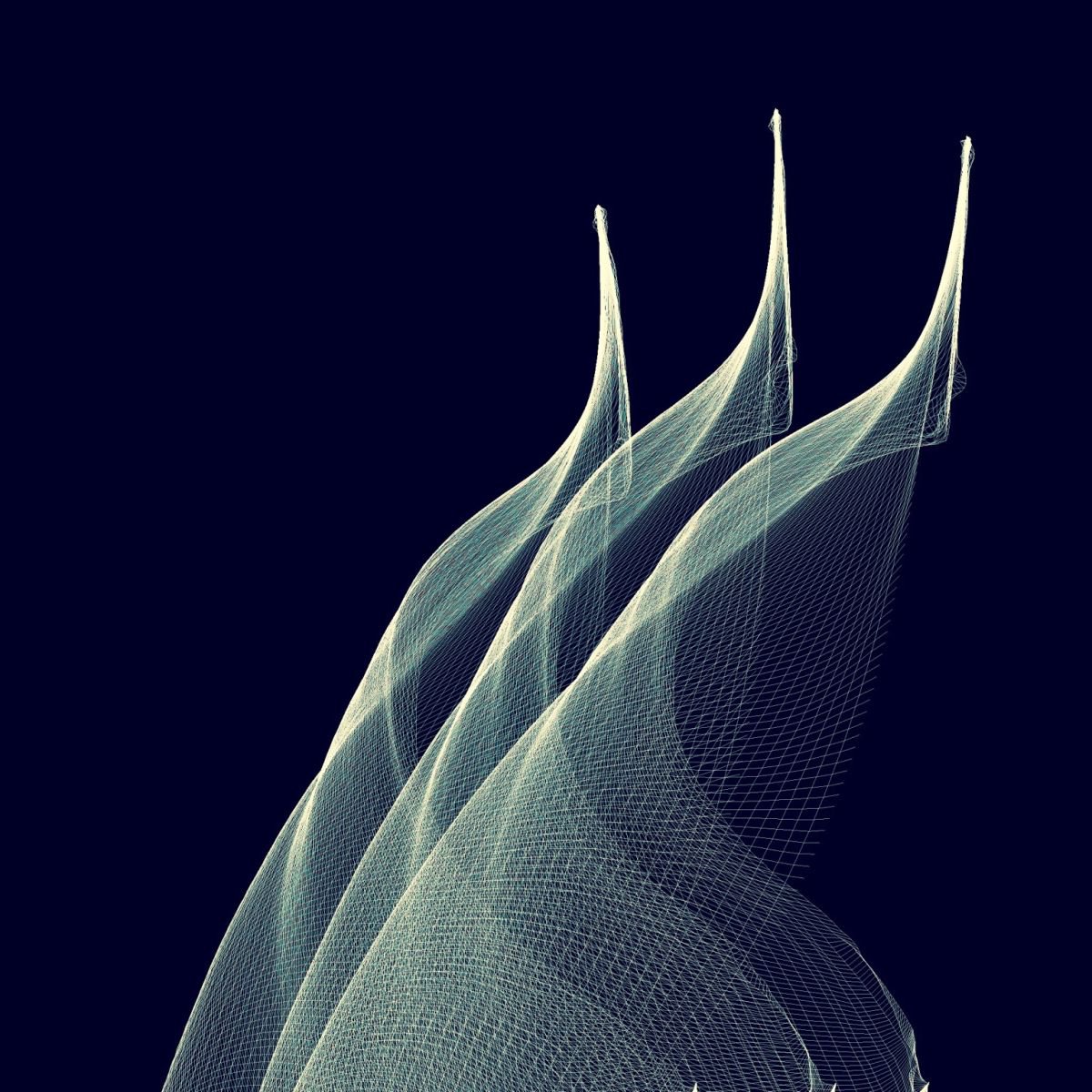 Geometric Abstract Giclee Print By Shabs Beigh, 18 X 18", Spirograph, Original Artwork