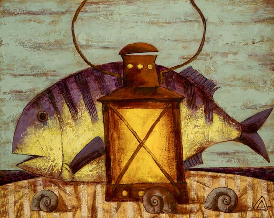 Fish and Old Lantern