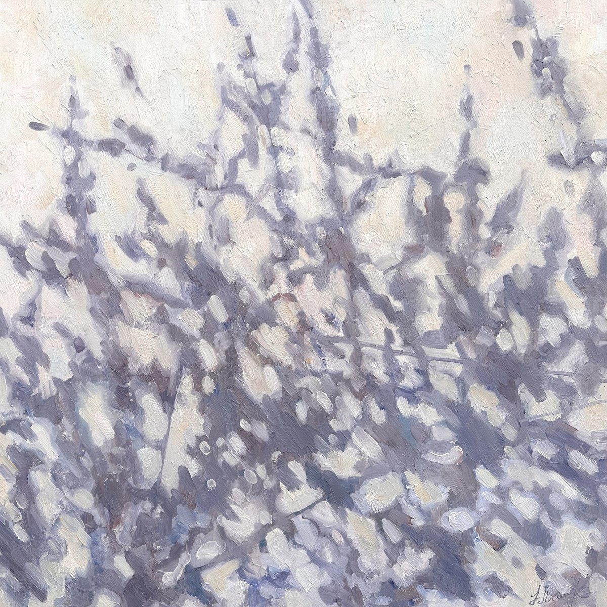 Organic Abstract Oil Painting By Nataliya Lemesheva, 31 X 31", Shadow 12, Original Artwork