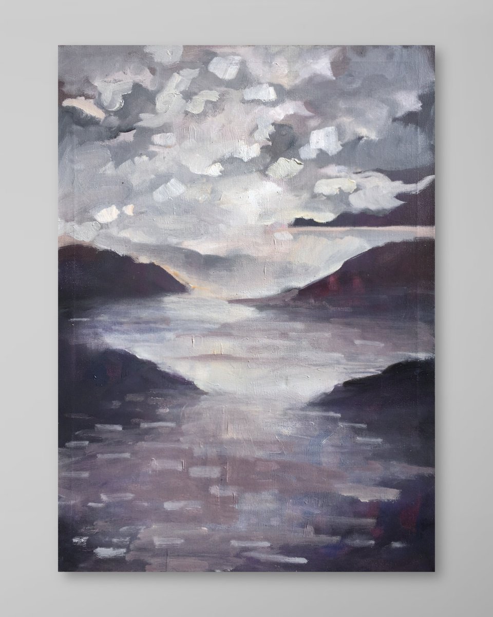 Impressionistic Landscape Oil Painting By Guy Pickford, 12 X 16, Echoing, Original Artwork