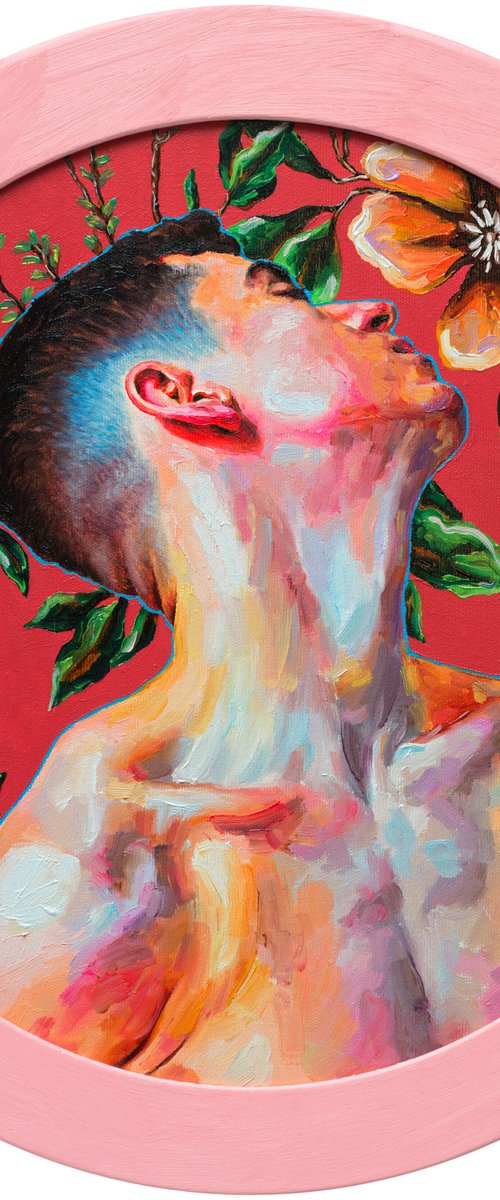 Boy on a Red Background 2 by Oleksandr Balbyshev