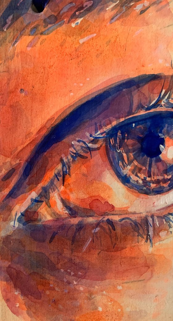 Abstract eye in vibrant colors