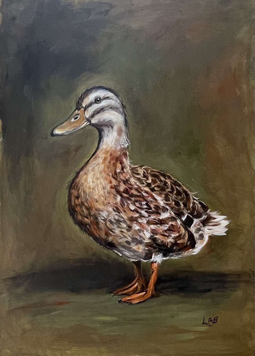 Dolly Duck By Louise Brown, 20 X 28, Artwork For Sale On Artfinder