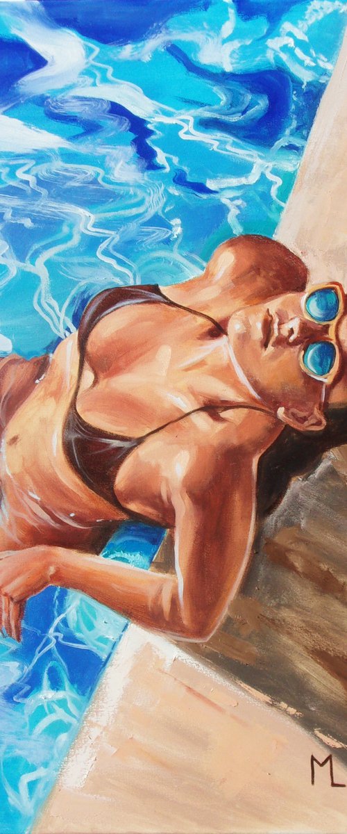 " POOL TIME " by Monika Luniak