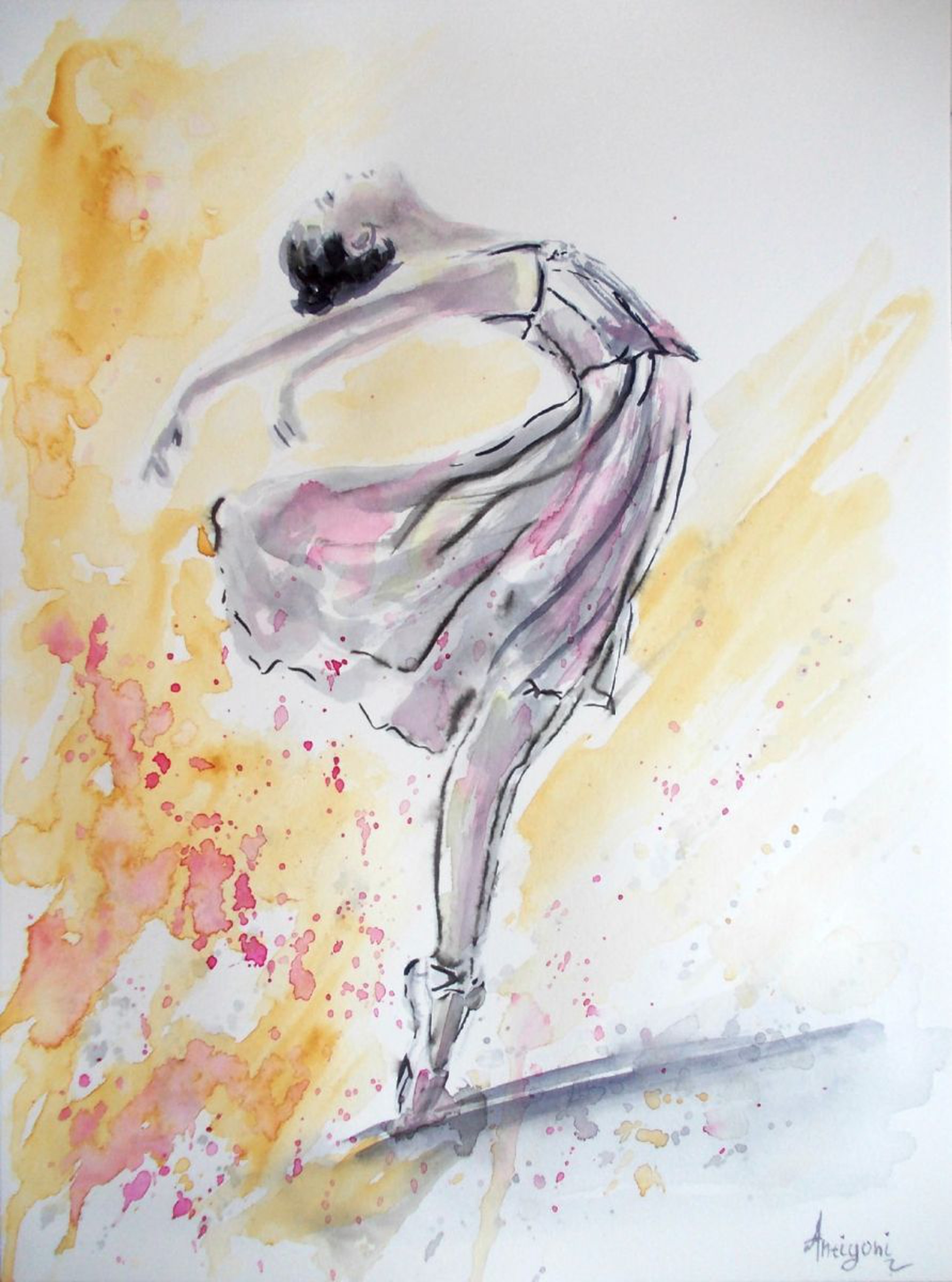Ballerina 18 Original Ballerina Watercolor Pain Artfinder