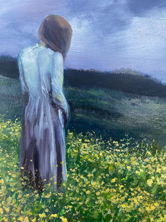 Woman With Yellow Flowers