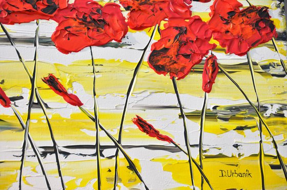 Red Poppies 2 100x40cm