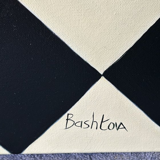 Original oil painting Equilibrist