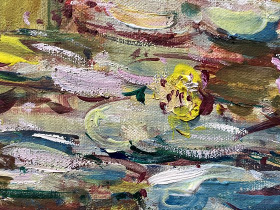 Nymphaeas / Water lilies pond Abstract impressionist