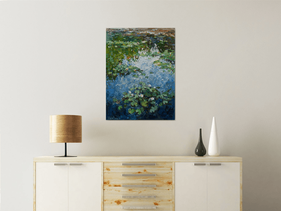 Water lilies Original Oil painting