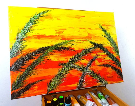 Grass In Yellow Color